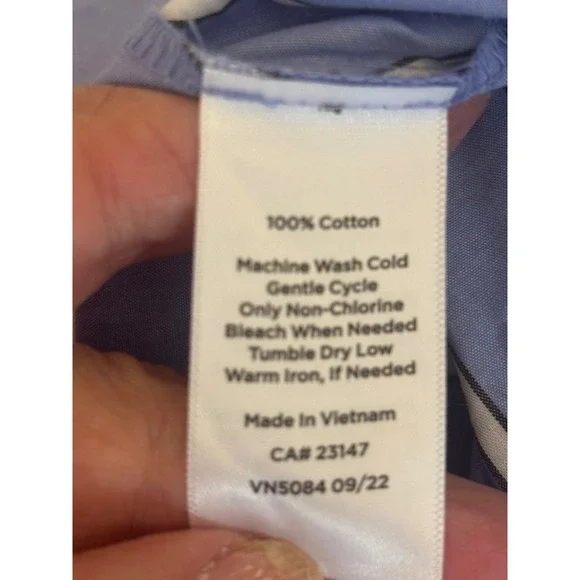 Talbots Striped Cotton Poplin Shirt Dress NWT, 14, preppy, classic, polished - Picture 7 of 7